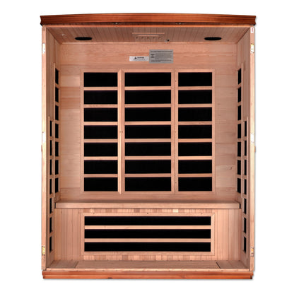 Dynamic Lugano 3-Person Full Spectrum Near Zero EMF (Under 2MG) FAR Infrared Sauna