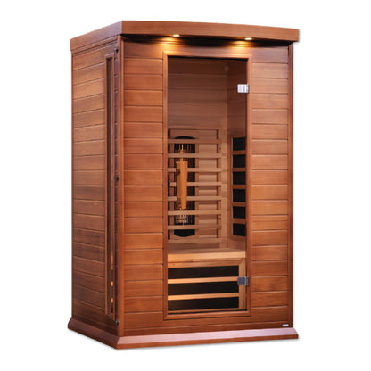 Maxxus 2-Person Full Spectrum Near Zero EMF Infrared Sauna - Canadian Red Cedar