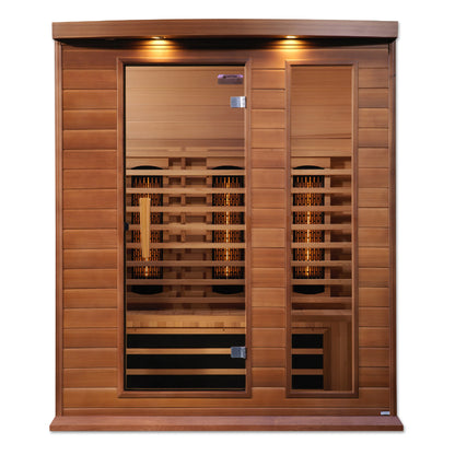 Maxxus 3-Person Full Spectrum Near Zero EMF Infrared Sauna - Canadian Red Cedar