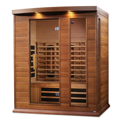 Maxxus 3-Person Full Spectrum Near Zero EMF Infrared Sauna - Canadian Red Cedar